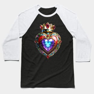 Bejewelled Heart Baseball T-Shirt